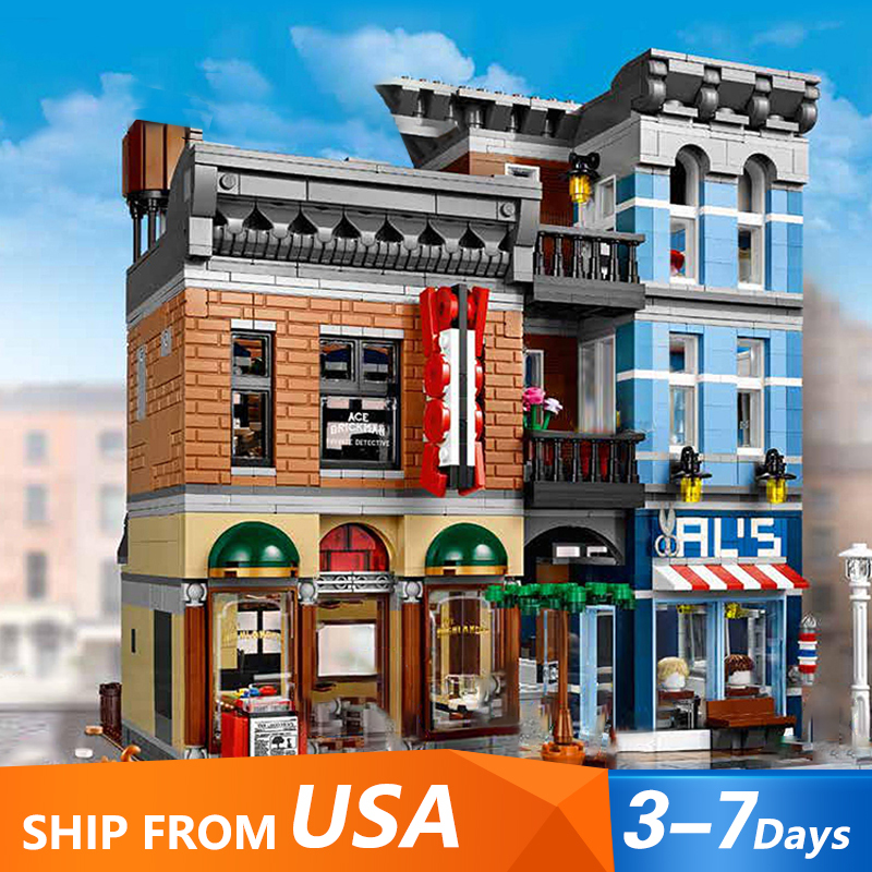 KING A19090 LEJI 99008 Detective's Office Building Blocks 2262pcs Bricks Toys 10246 from USA 3-7 Days Delivery