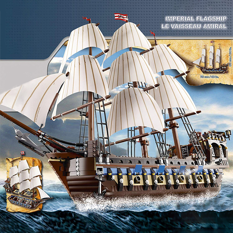 KING 19022 Imperial Flagship Caribbean Pirate Series Creator Expert 1664pcs Ship from China 10210