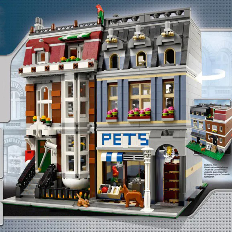 77001 / LEJI 99006 / T2019 Pet Shop Supermarket Building Blocks 2032pcs Bricks 10218 Toys from China