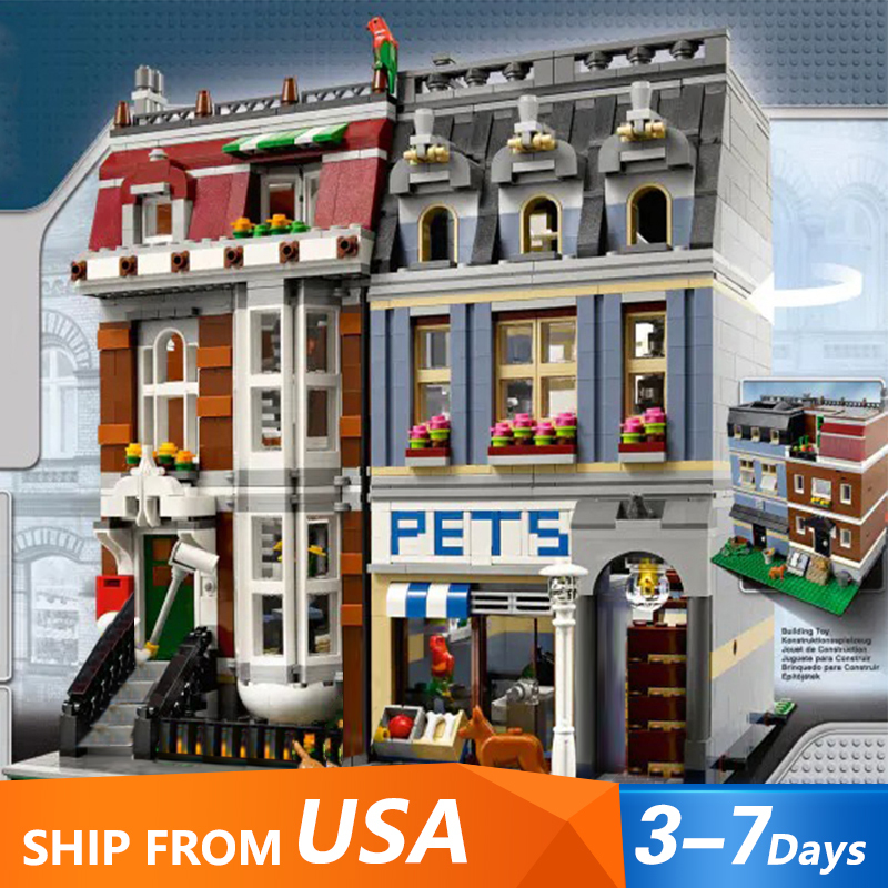 Custom T2019 Pet Shop Supermarket Building Blocks 2032pcs Bricks 10218 From USA 3-7 Days Delivery