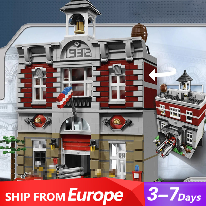 LEJI 99009 Fire Brigade Creator Expert Buildings 2231pcs 10197 From Europe 3-7 Days Delivery