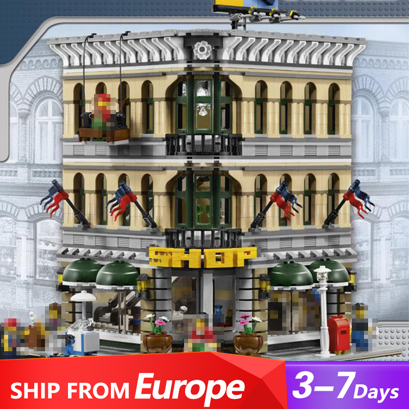 Customized A2102 Grand Emporium Creator Building Blocks Bricks 10211 Model To Europe 3- 7 Days Delivery