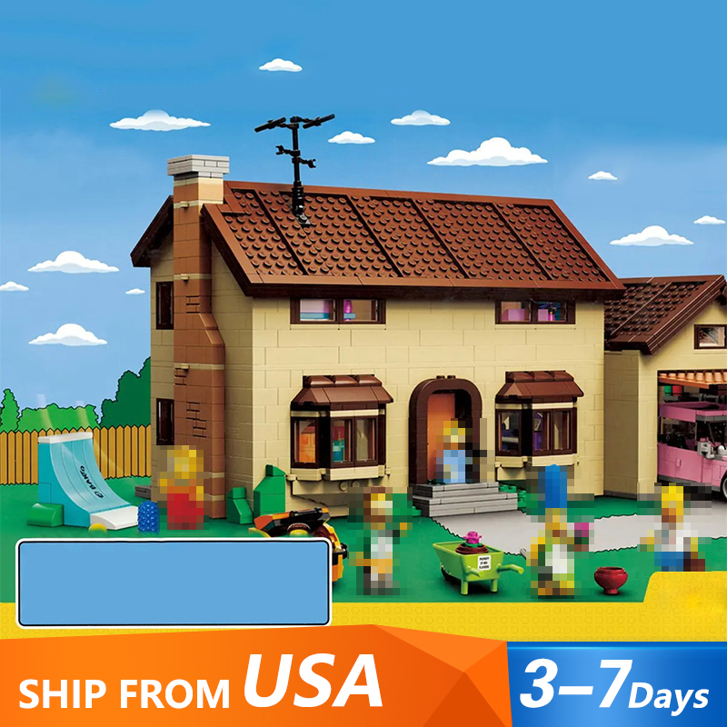 KING A19016 The Simpsons House 2523pcs Building Blocks Bricks 71006 From USA 3-7 Days Delivery