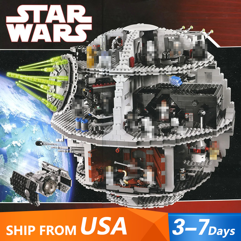 Customized X19074 Death Star Old Star Wars Movie 4016+pcs Building Block Brick 10188 from USA 3-7 Day Delivert
