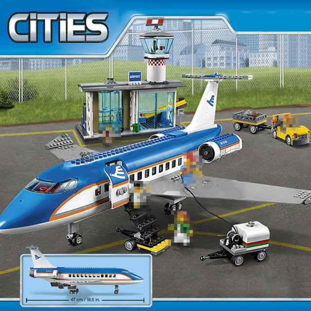 Custom T19052 City Series Airport Passenger Terminal Building Blocks 694pcs Bricks Toys 60104 From China