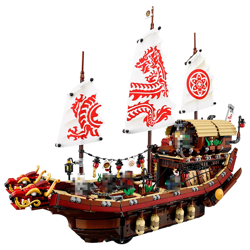 Customzied 82203 Ninja Destiny's Bounty Flying Ship Vessel Building Blocks 2295pcs Bricks 70618 From USA 3-7 Days Delivery