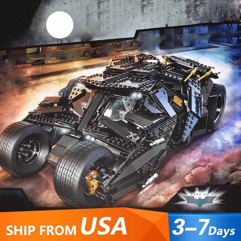BBuildingBlock 96071 / Custom 83663 Batman Chariot Building Blocks 1869pcs Bricks 76023 Toys Model from USA 3-7 Days Delivery