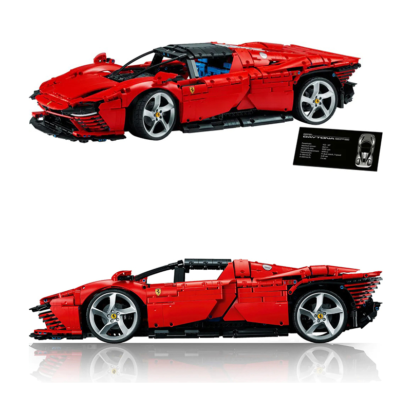 Customized 43142  Fer rari Daytona SP3  1:8 Technic Car Red 42143 Motor Optional Building Block Brick Toy 3778±pcs from China