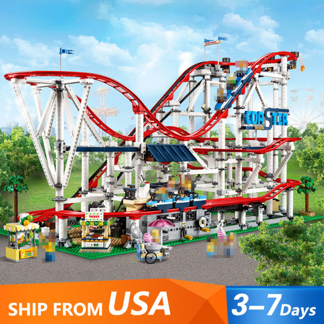 The Roller Coaster Building Blocks 4124pcs Bricks 10261 From USA 3-7 Days Delivery