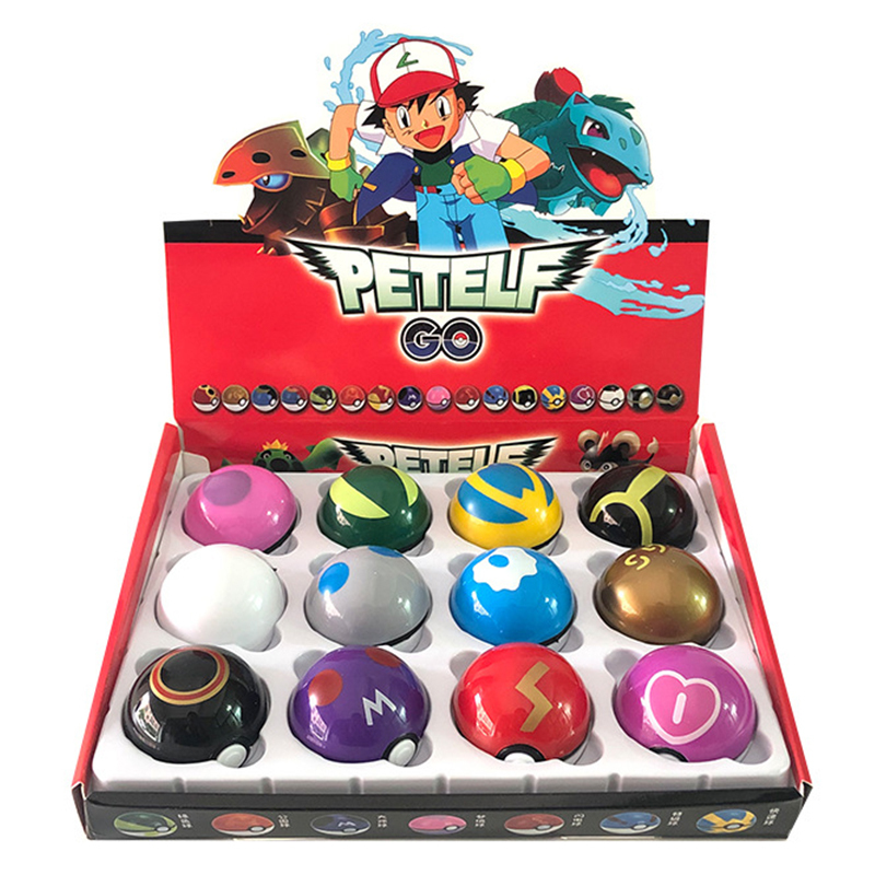 Pokémon Cartoom Poké Ball Random Figures Collection Toys 12 Balls in One Set