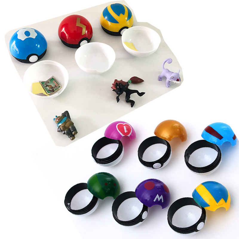 Pokémon Cartoom Poké Ball Random Figures Collection Toys 12 Balls in One Set