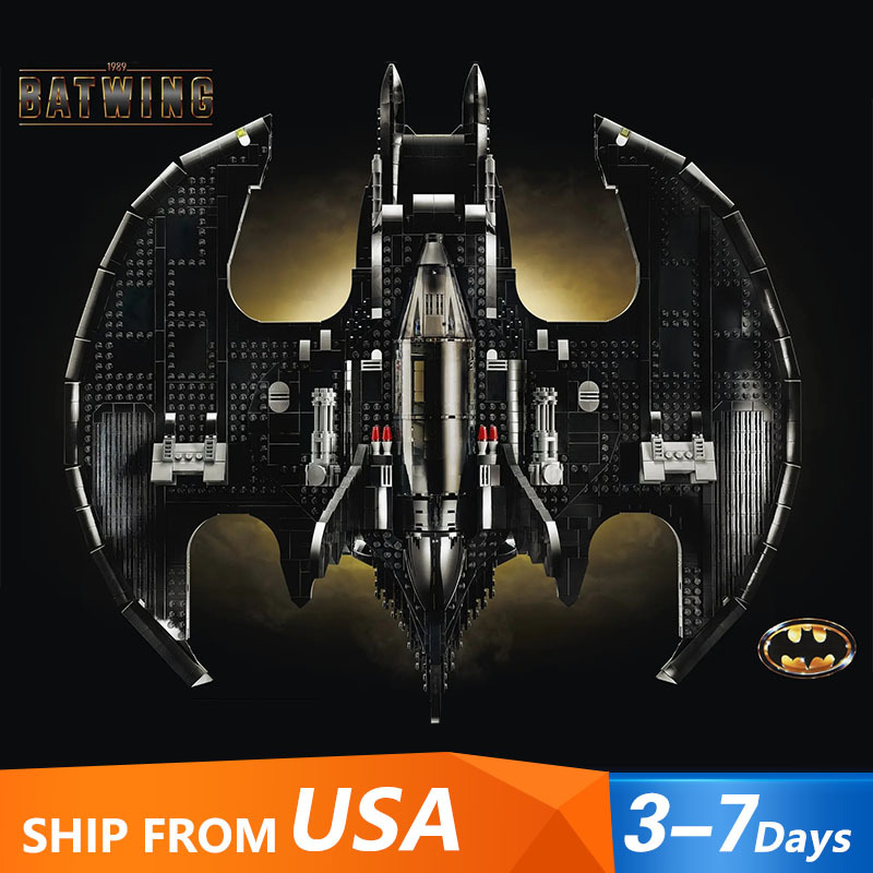 [Pre-sale ship from Sep. 20th] Custom BF001 / 50006 Batman 1989 Batwing Fighter 76161 Building Block Brick Toy 2438PCS from USA 3-7 Days Delivery
