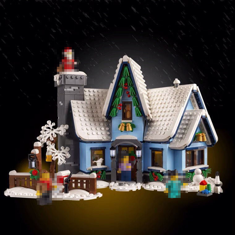 Custom T88088 Santa's Visit Winter Village Christmas Gift 10293 Building Block Brick Toy 1445PCS   From China