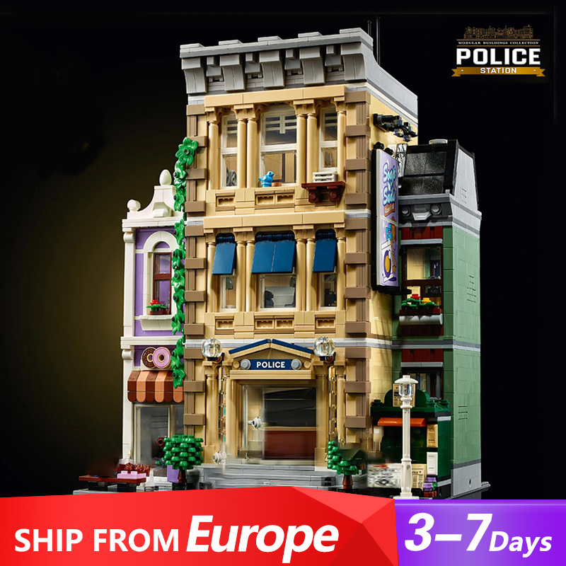 [Pre-sale ship from Sep 20th] Custom 1661 Expert Series "Police" Station Building Blocks 2923pcs Bricks Toys 10278 Ship To Europe 3-7 Days Delivery