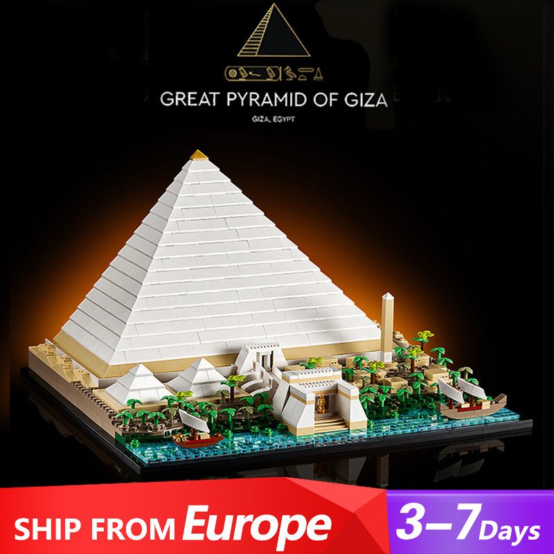 [Pre-sale ship from Sep 20th] KING 6111 The Great Pyramid of Giza Creator Egypt 21058 Building Block Bricks Toy from Europe 3-7 Days Delivery