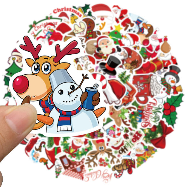 50PCS Christmas (1) Stickers Water-Proof Fashion Aesthetic Motorcycle Phone Car Skateboard Laptop Sticker From China
