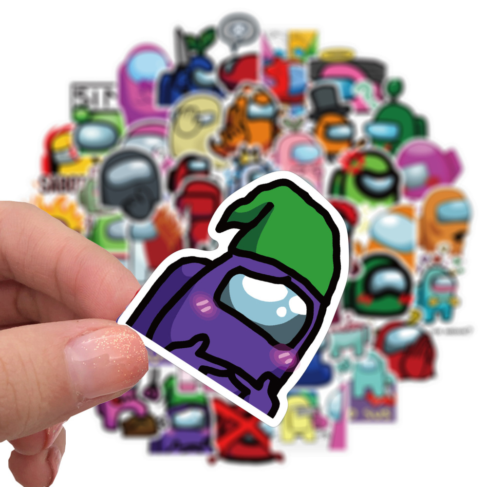 50 Pieces Among Us (3) Stickers Water-Proof Fashion Aesthetic Motorcycle Phone Car Skateboard Laptop Sticker From China