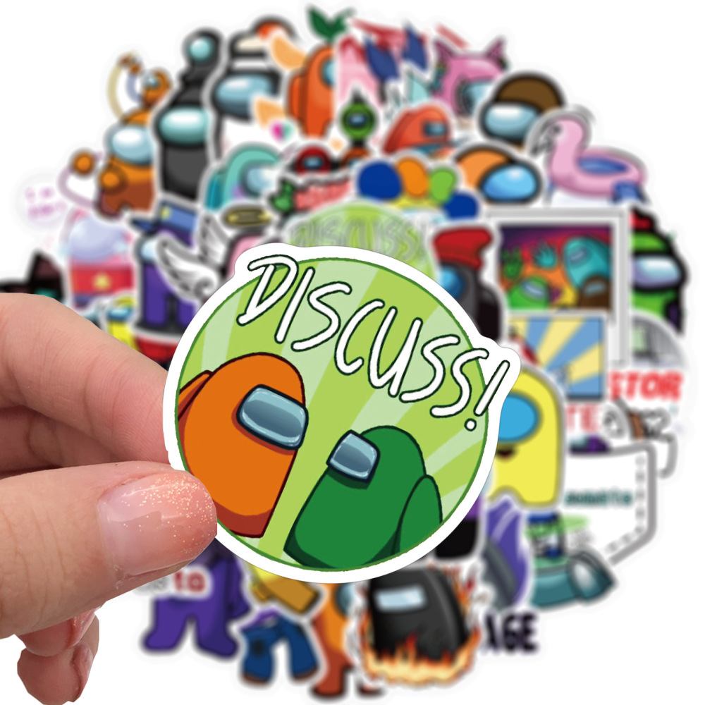 50 Pieces Among Us (1) Stickers Water-Proof Fashion Aesthetic Motorcycle Phone Car Skateboard Laptop Sticker From China