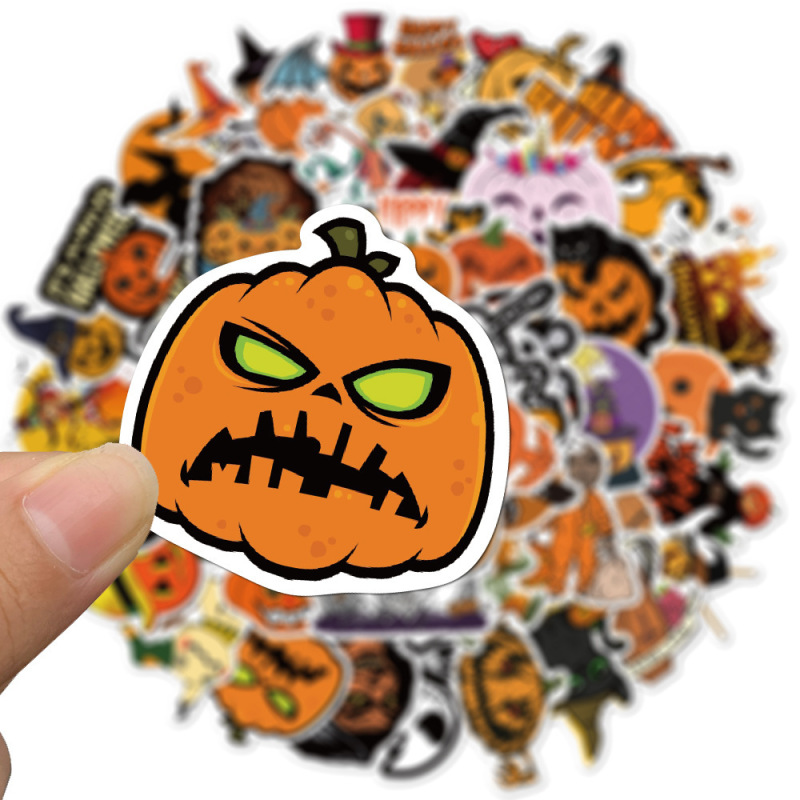 Halloween (1) 50Pieces Stickers Water-Proof Fashion Aesthetic Motorcycle Phone Car Skateboard Laptop Sticker From China