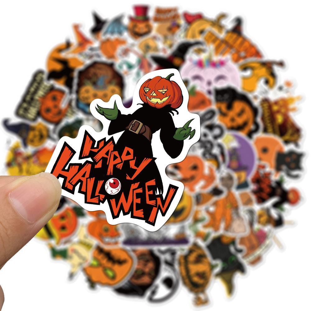 Halloween (1) 50Pieces Stickers Water-Proof Fashion Aesthetic Motorcycle Phone Car Skateboard Laptop Sticker From China
