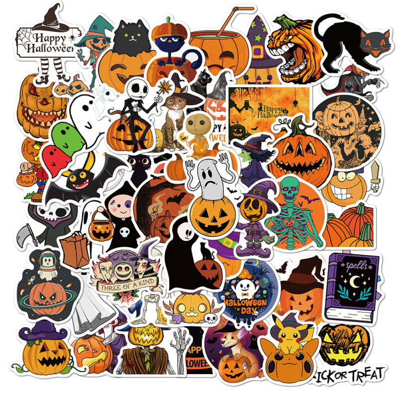 50Pieces Halloween (2) Stickers Water-Proof Fashion Aesthetic Motorcycle Phone Car Skateboard Laptop Sticker From China