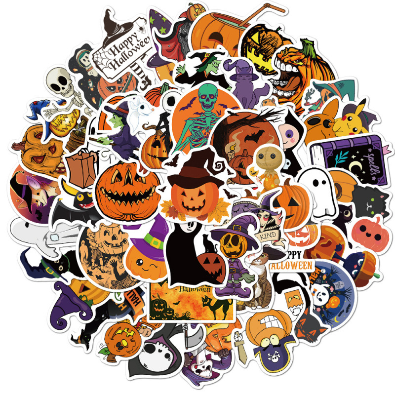 50Pieces Halloween (2) Stickers Water-Proof Fashion Aesthetic Motorcycle Phone Car Skateboard Laptop Sticker From China