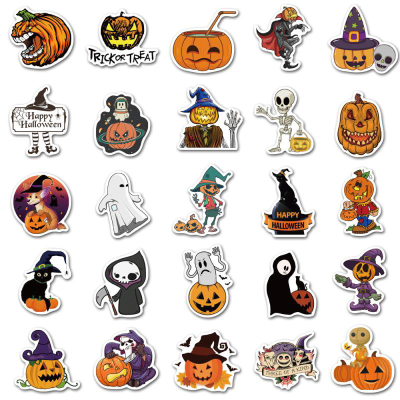 50Pieces Halloween (2) Stickers Water-Proof Fashion Aesthetic Motorcycle Phone Car Skateboard Laptop Sticker From China