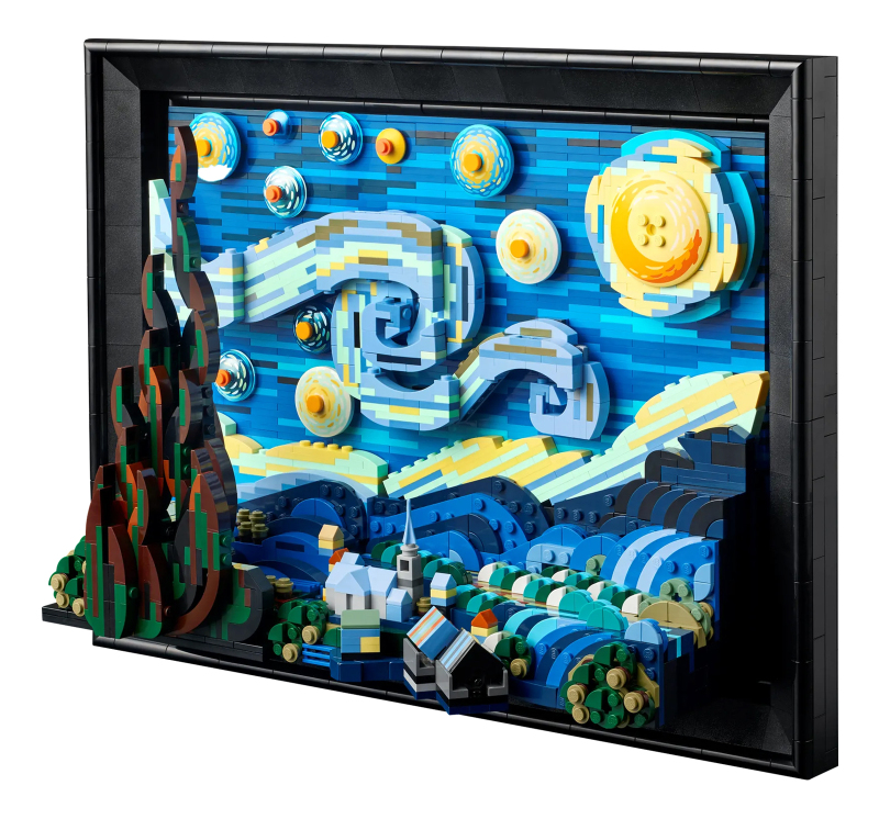 DK 21033 The Starry Night Vincent van Gogh Drawing Painting 21333 Building Block Bricks Toy 2362±pcs from China