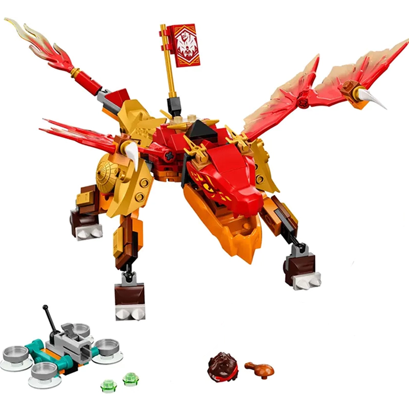 Custom 60015 Kai's Fire Dragon EVO Ninjago 71762 Ninja Building Block Brick