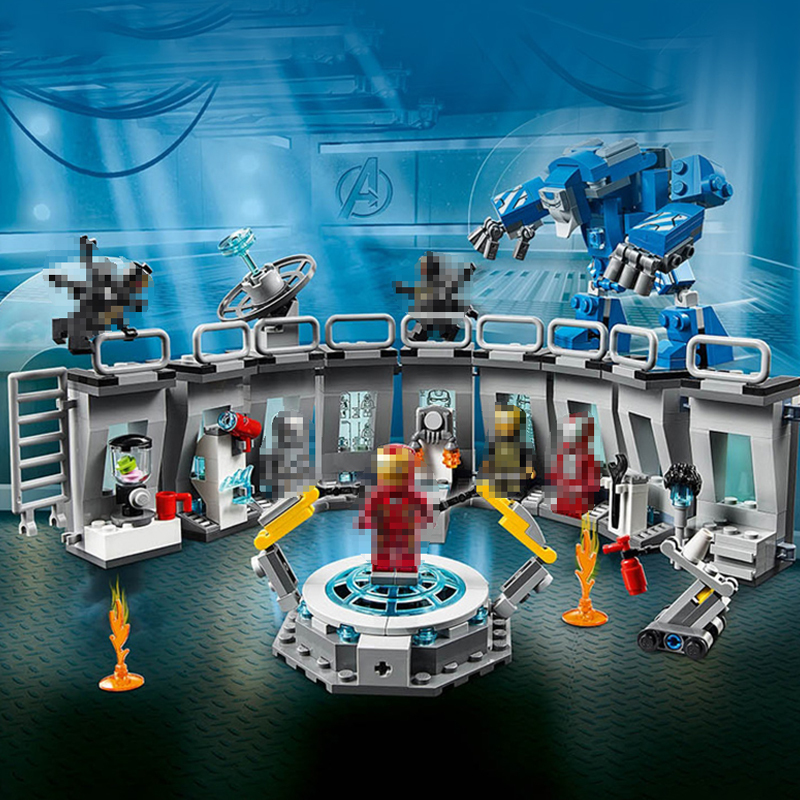 SX4017 Iron Man Hall of Armour Super Heroes 76125 Building Block Brick Toy