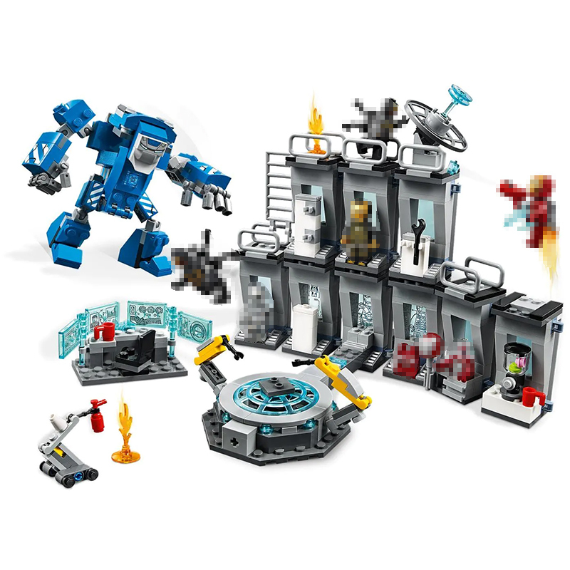 SX4017 Iron Man Hall of Armour Super Heroes 76125 Building Block Brick Toy