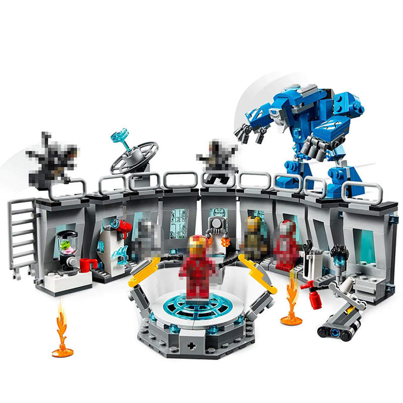 SX4017 Iron Man Hall of Armour Super Heroes 76125 Building Block Brick Toy