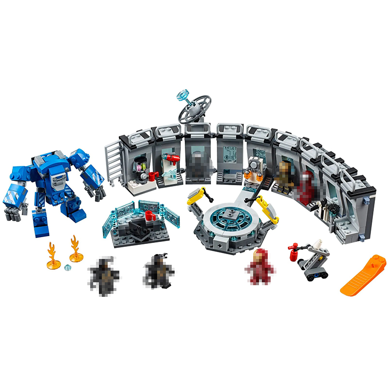 SX4017 Iron Man Hall of Armour Super Heroes 76125 Building Block Brick Toy