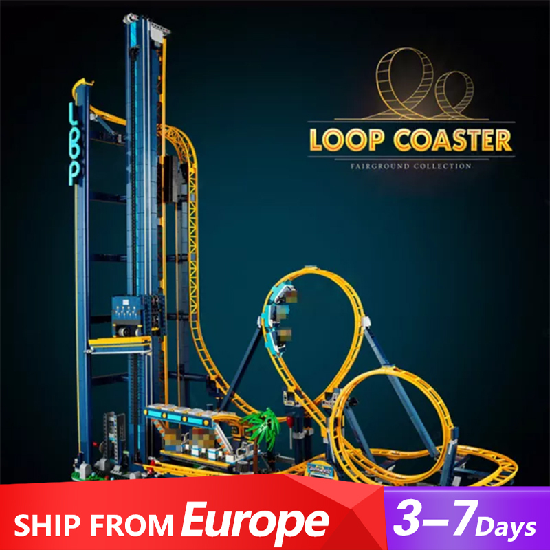 Custom 66503 / 77045 / 13003 Loop Coaster Fair Ground Creator 10303 Building Block Brick Toy 3756±PCS from Europe 3-7 Days Delivery.