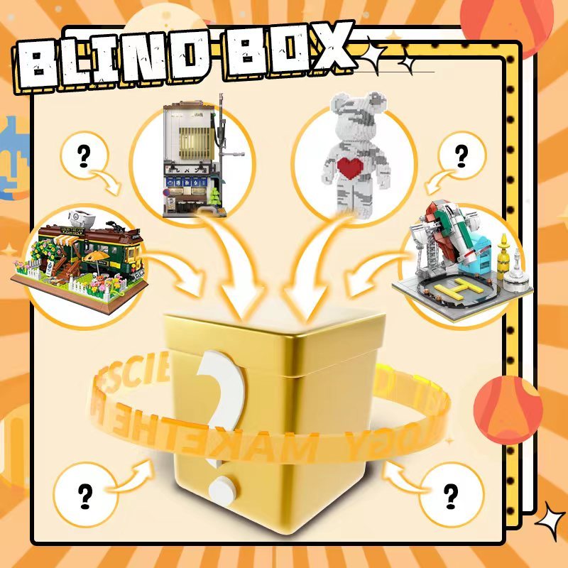 Blind Box Random One Sets Building Blocks Toys Merry Christmas Ship From China