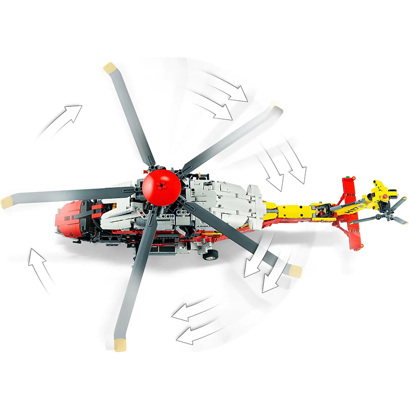 Custom 74666 Motorized Airbus H175 Rescue Helicopter Technic 42145 Building Block Brick 2001±pcs Toy from China