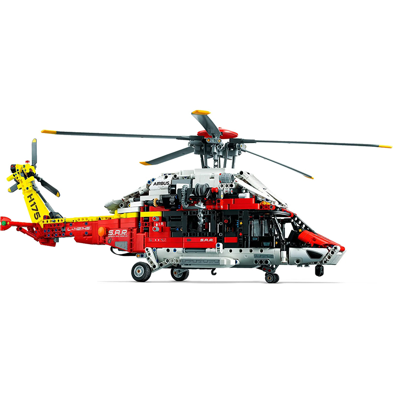 Custom 74666 Motorized Airbus H175 Rescue Helicopter Technic 42145 Building Block Brick 2001±pcs Toy from China
