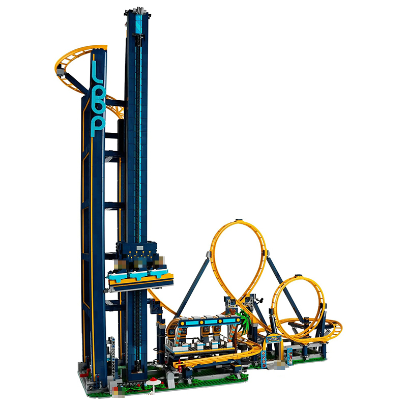 {With Motor}Custom 66503 / 77045 / 13003 Loop Coaster Fair Ground Creator 10303 Building Block Brick Toy 3756±PCS from Europe 3-7 Days Delivery.