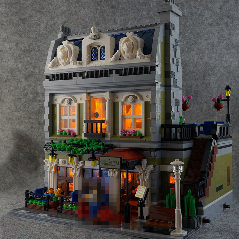 LEJI 99005 /  A19086 Modular Buildings Parisian Restaurant Creator 10243 Building Blocks 2469pcs Bricks Toys From China