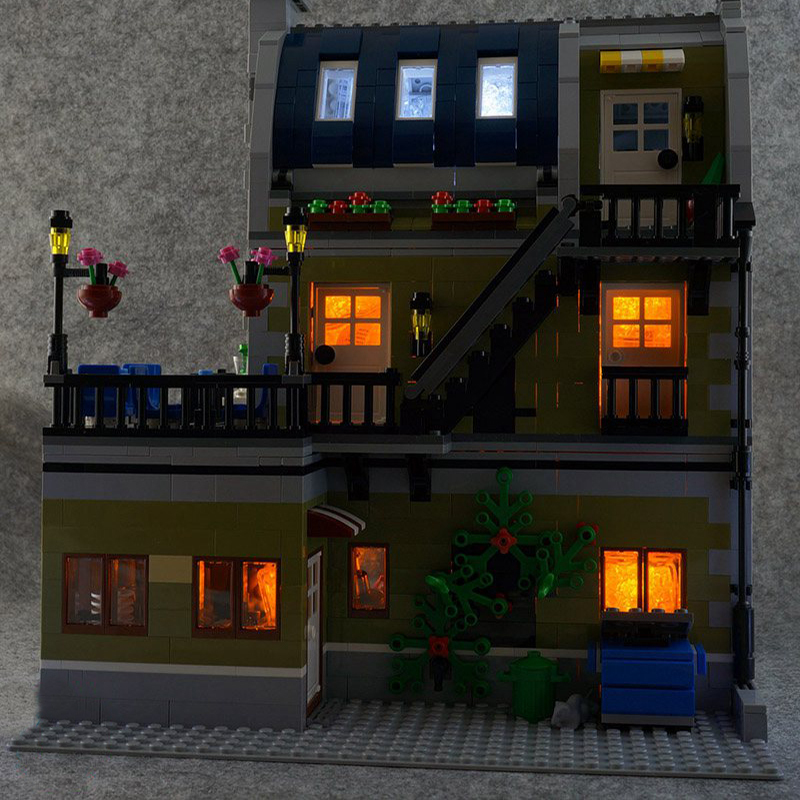 LEJI 99005 /  A19086 Modular Buildings Parisian Restaurant Creator 10243 Building Blocks 2469pcs Bricks Toys From China