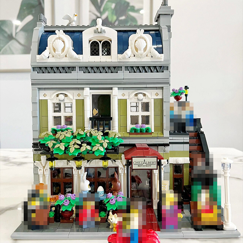 LEJI 99005 A19086 Modular Buildings Parisian Restaurant Creator Building Blocks 2469pcs Bricks Toys From China 10243.