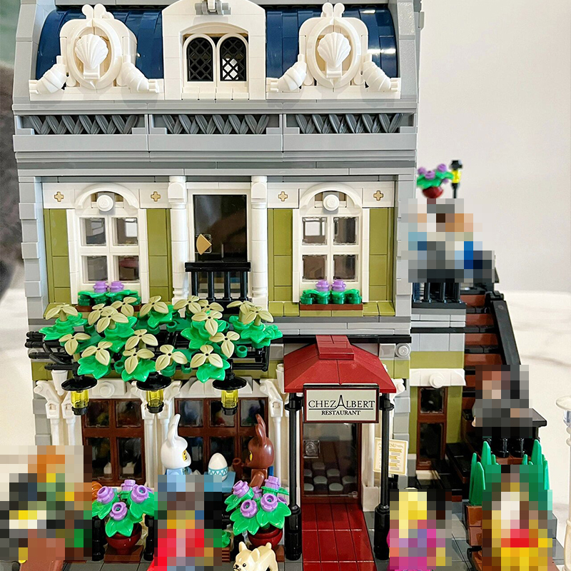 LEJI 99005 /  A19086 Modular Buildings Parisian Restaurant Creator 10243 Building Blocks 2469pcs Bricks Toys From China