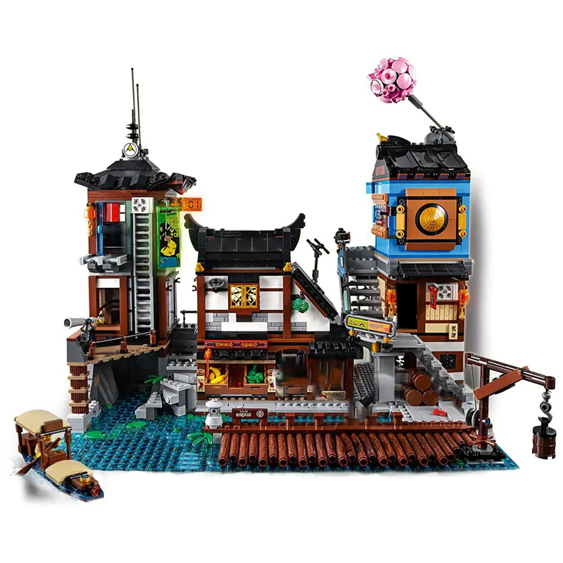 Custom RZ008 NINJAGO City Docks Ninjago Movie 70657 Building Block Bricks 3553±pcs 06083 From China