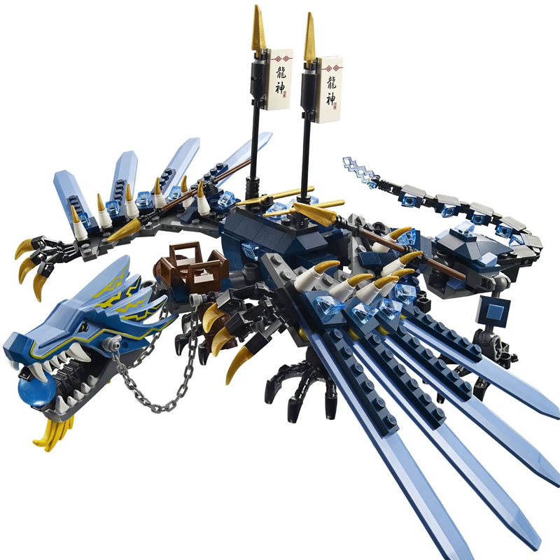 Customized Ninjago Lightning Dragon Battle 657pcs Building Block Brick 2521 from China Delivery