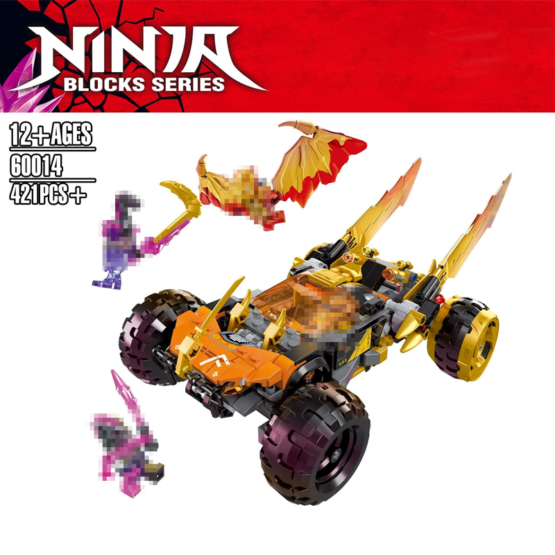 Custom 60014 Ninjago Cole's Dragon Cruiser Building Block 384±pcs 71769 Brick from China.