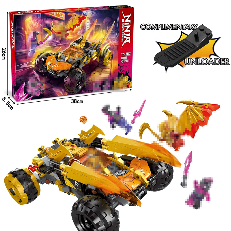 Custom 60014 Ninjago Cole's Dragon Cruiser Building Block 384±pcs 71769 Brick from China.