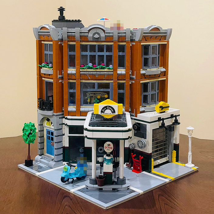 SX6012/Custom 15042 Modular Buildings Corner Garage Creator 2569±pcs Building Block Brick 10264 from USA 3-7 Dat Delivery