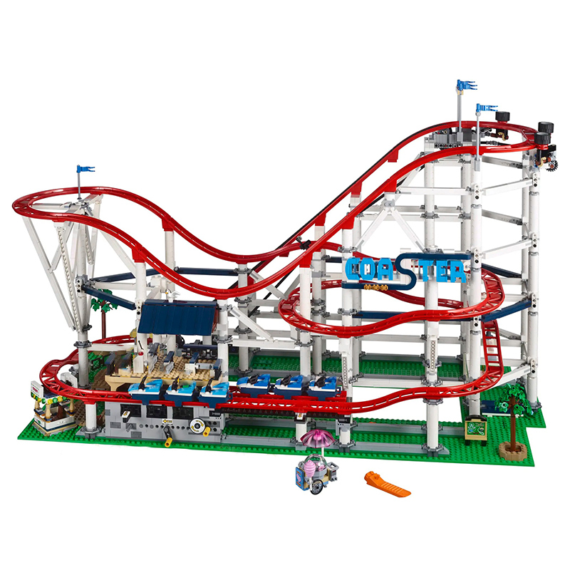 Custom 2525 / 99011 / 30261 The Roller Coaster 10261 Optional PF Building Blocks Bricks Toys from China
