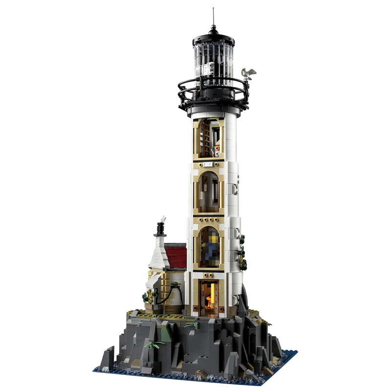 JIESTAR 92882 Motorised Lighthouse Ideas 21335 with Light Brick and Motor Building Block Brick 2065±pcs from USA 3-7 Days Delivery.