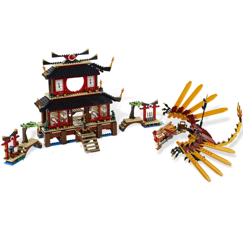 Custom Ninjago Fire Temple Toys Building Block 2507 Brick 1180±pcs from China Delivery.